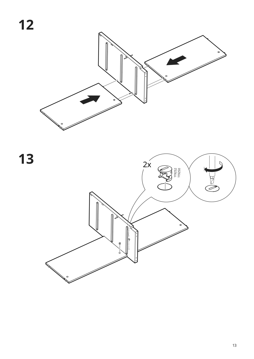 Assembly instructions for IKEA Kullen 6 drawer dresser white | Page 13 - IKEA KULLEN 6-drawer dresser 903.092.45