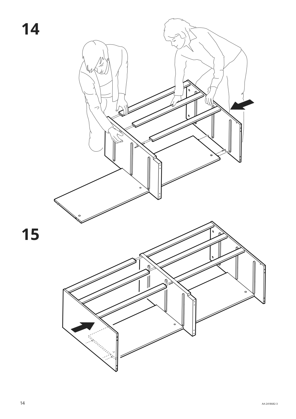 Assembly instructions for IKEA Kullen 6 drawer dresser white | Page 14 - IKEA KULLEN 6-drawer dresser 903.092.45