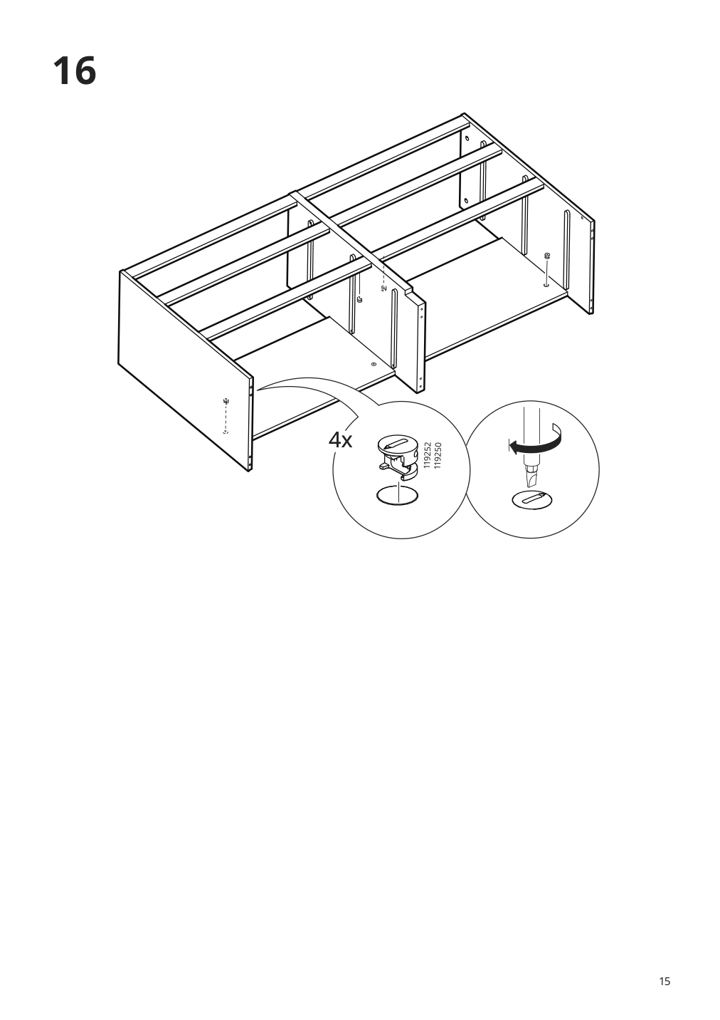 Assembly instructions for IKEA Kullen 6 drawer dresser white | Page 15 - IKEA KULLEN 6-drawer dresser 903.092.45