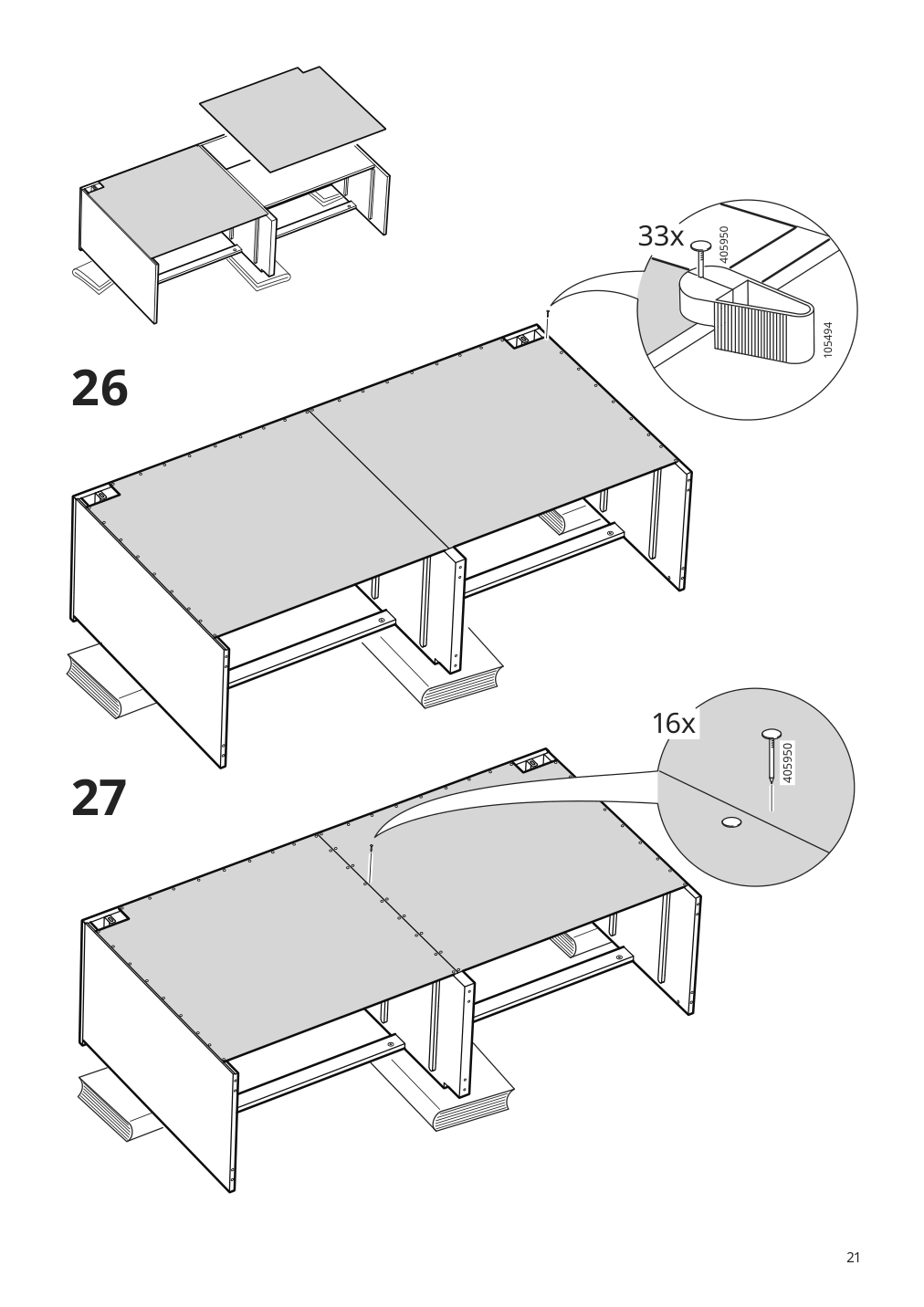 Assembly instructions for IKEA Kullen 6 drawer dresser white | Page 21 - IKEA KULLEN 6-drawer dresser 903.092.45