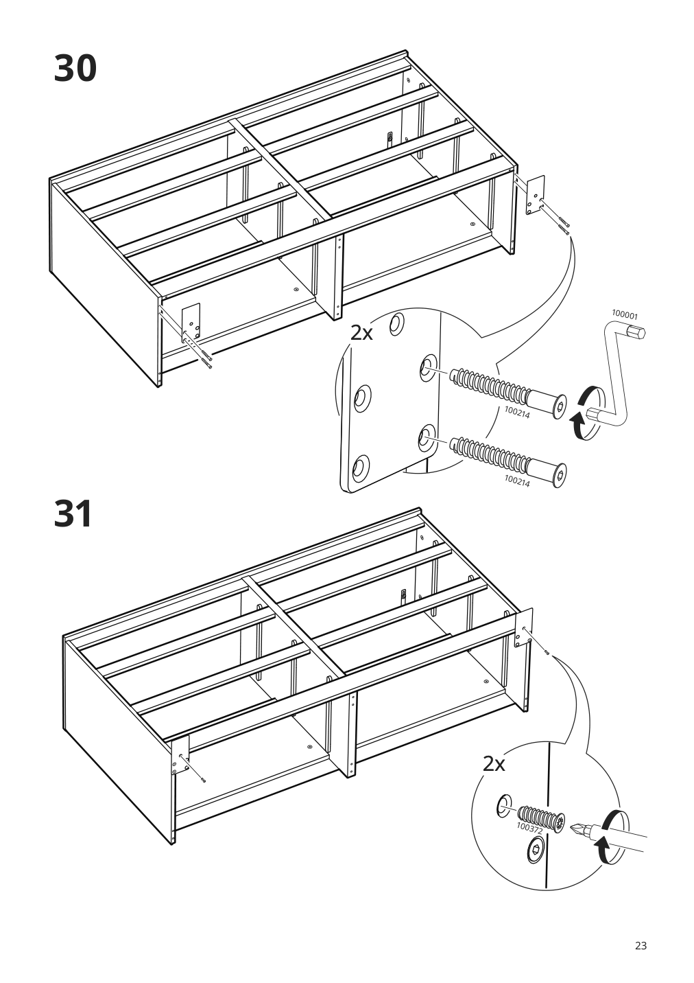 Assembly instructions for IKEA Kullen 6 drawer dresser white | Page 23 - IKEA KULLEN 6-drawer dresser 903.092.45