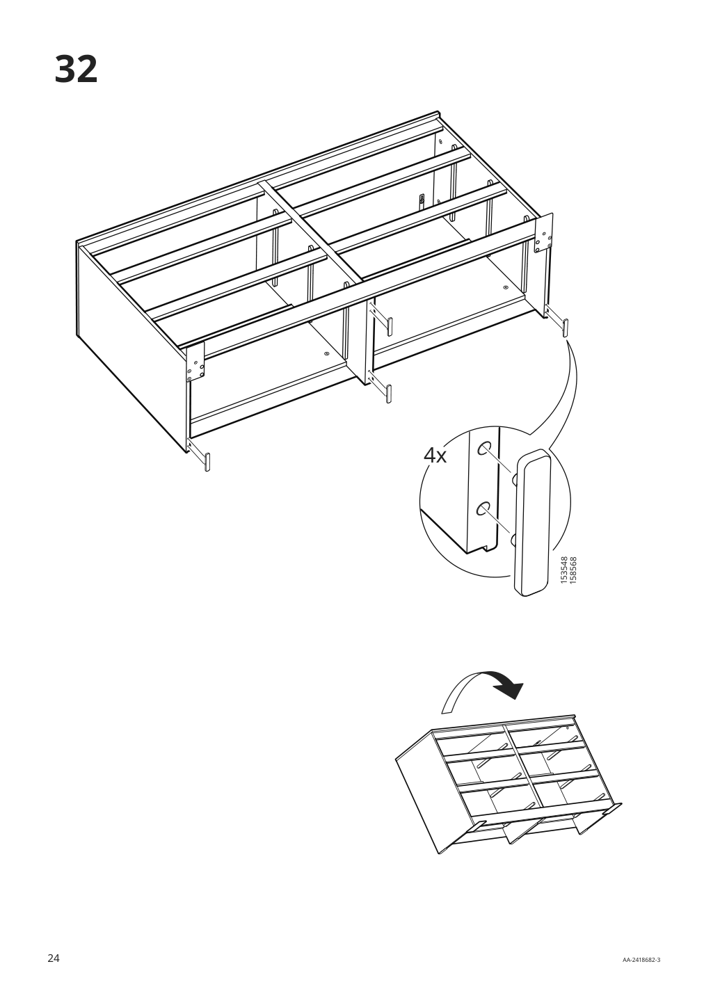 Assembly instructions for IKEA Kullen 6 drawer dresser white | Page 24 - IKEA KULLEN 6-drawer dresser 903.092.45