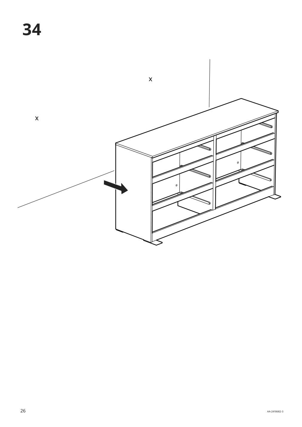 Assembly instructions for IKEA Kullen 6 drawer dresser white | Page 26 - IKEA KULLEN 6-drawer dresser 903.092.45