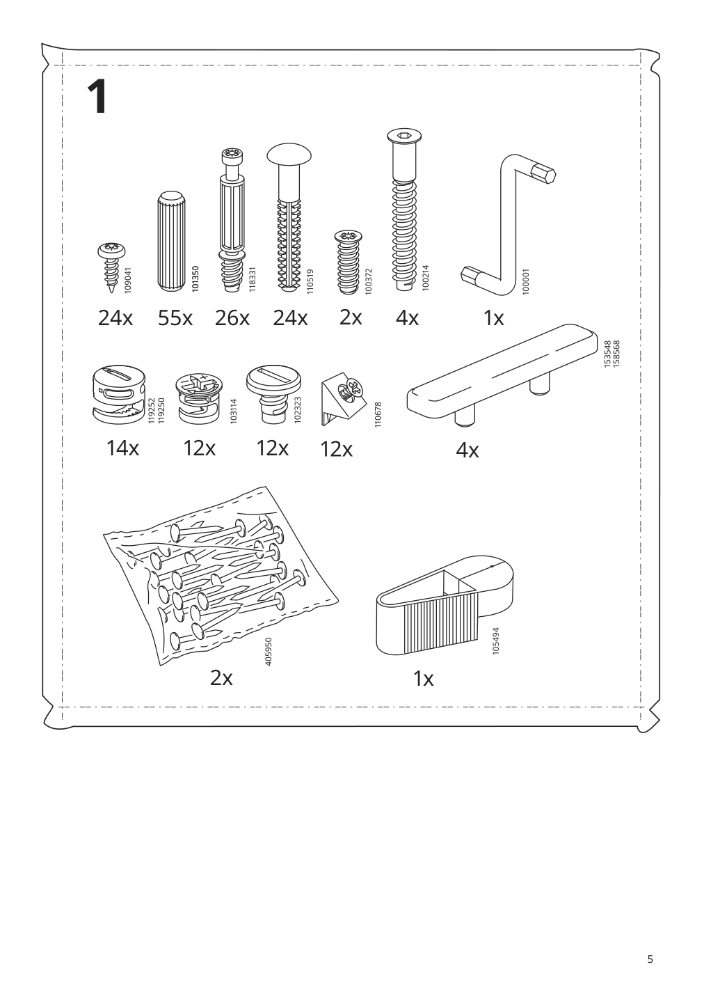 Assembly instructions for IKEA Kullen 6 drawer dresser white | Page 5 - IKEA KULLEN 6-drawer dresser 903.092.45