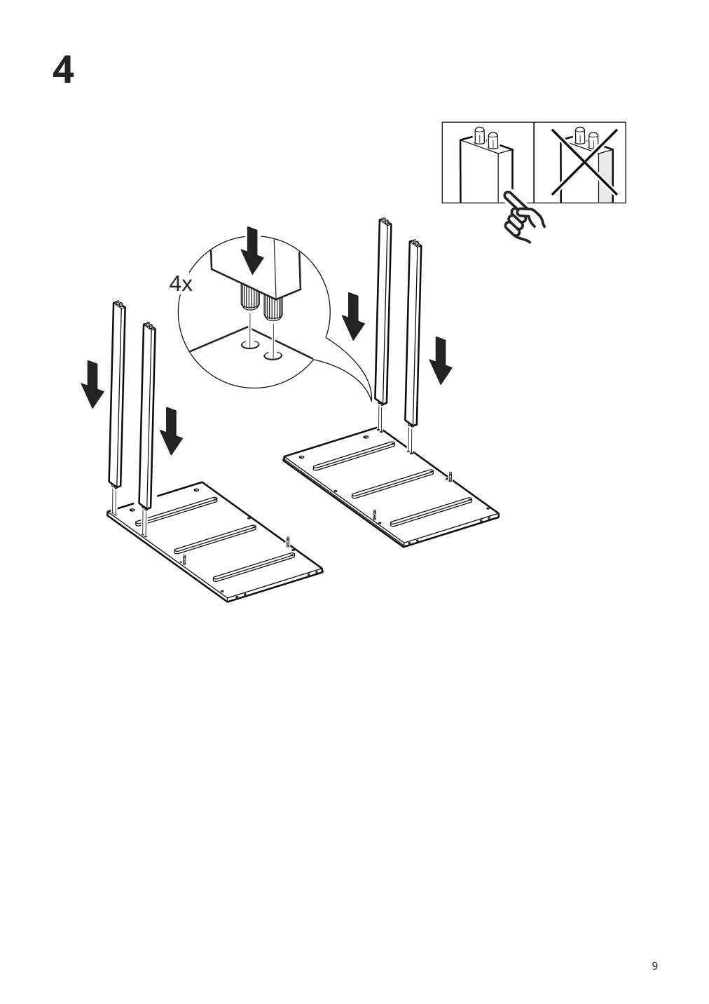 Assembly instructions for IKEA Kullen 6 drawer dresser white | Page 9 - IKEA KULLEN 6-drawer dresser 903.092.45