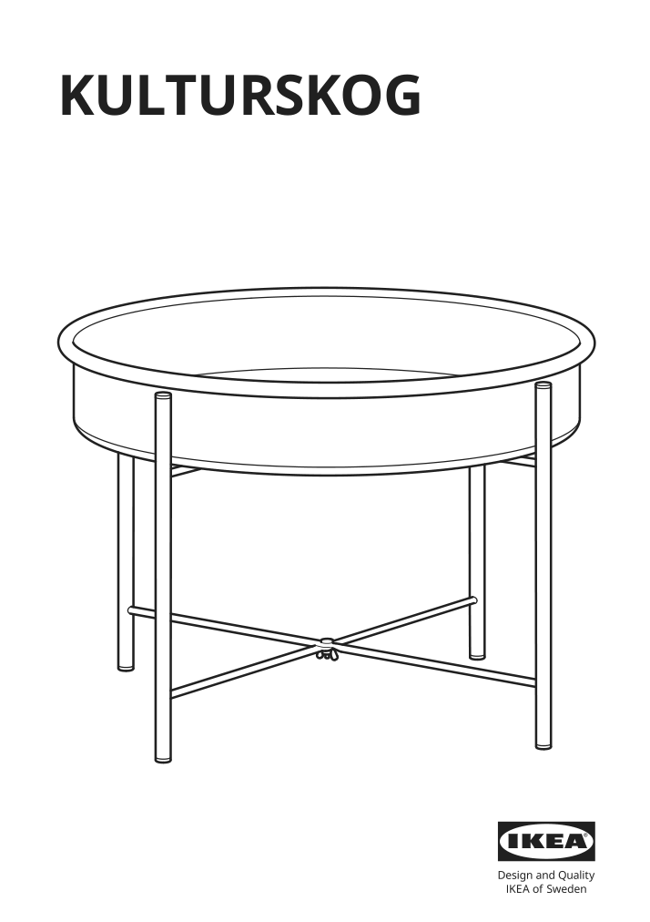 Assembly instructions for IKEA Kulturskog plant stand black | Page 1 - IKEA KULTURSKOG plant stand 805.565.09