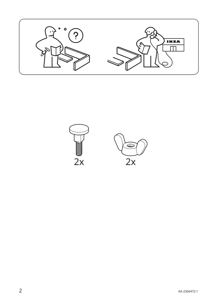 Assembly instructions for IKEA Kulturskog plant stand black | Page 2 - IKEA KULTURSKOG plant stand 805.565.09