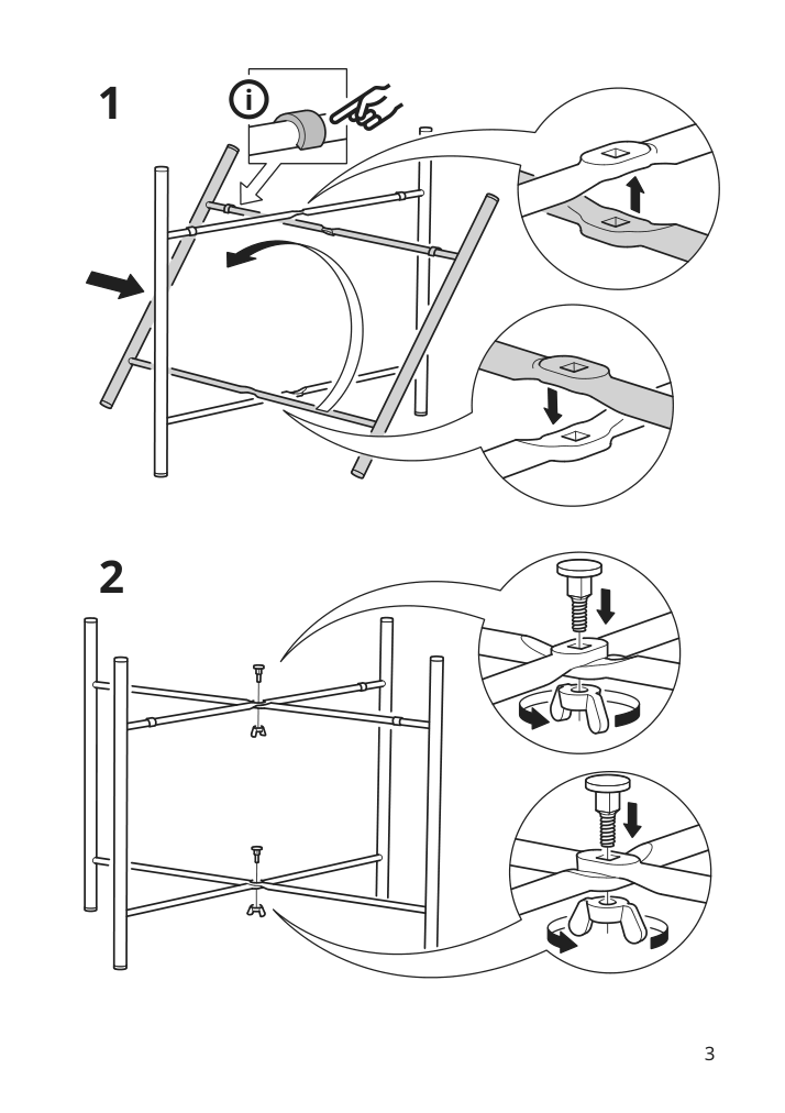 Assembly instructions for IKEA Kulturskog plant stand black | Page 3 - IKEA KULTURSKOG plant stand 805.565.09