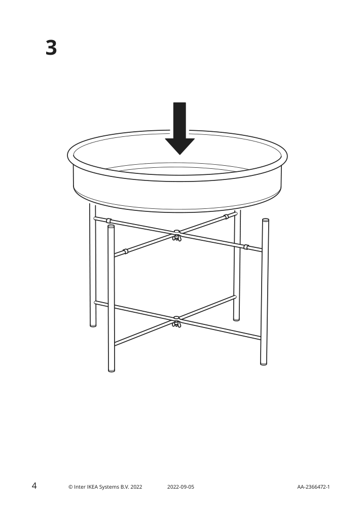 Assembly instructions for IKEA Kulturskog plant stand black | Page 4 - IKEA KULTURSKOG plant stand 805.565.09