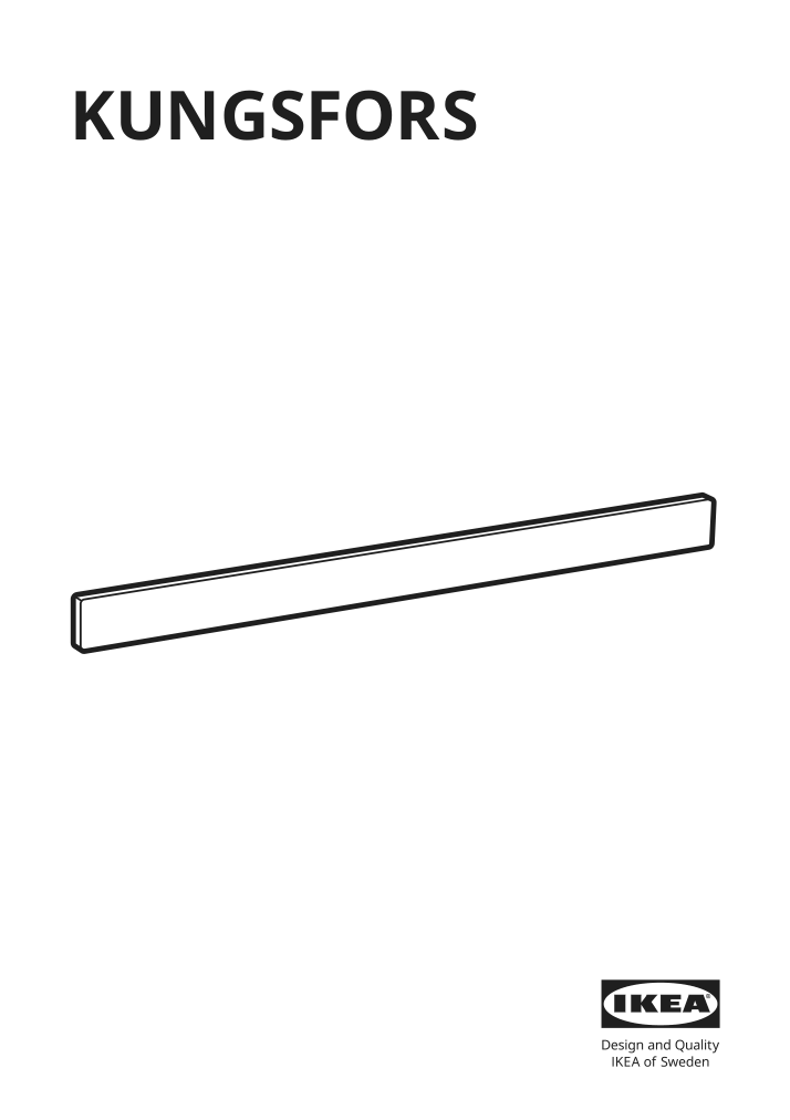 Assembly instructions for IKEA Kungsfors magnetic knife rack stainless steel | Page 1 - IKEA KUNGSFORS magnetic knife rack 403.349.21