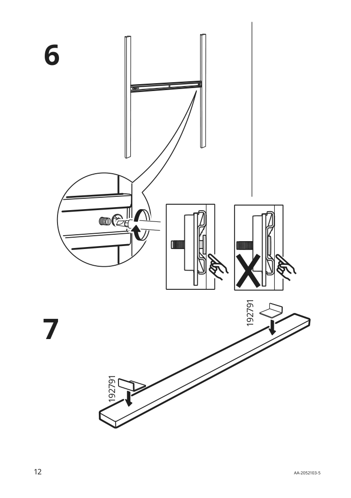 Assembly instructions for IKEA Kungsfors magnetic knife rack stainless steel | Page 12 - IKEA KUNGSFORS magnetic knife rack 403.349.21