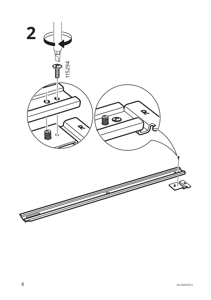 Assembly instructions for IKEA Kungsfors magnetic knife rack stainless steel | Page 8 - IKEA KUNGSFORS magnetic knife rack 403.349.21