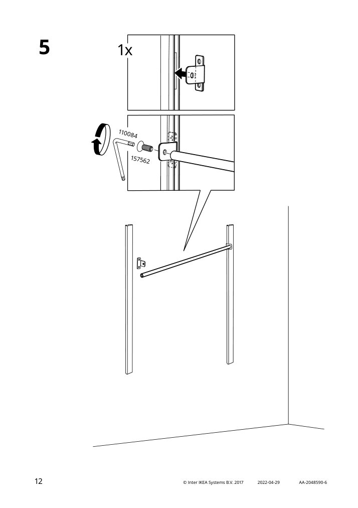 Assembly instructions for IKEA Kungsfors rail stainless steel | Page 12 - IKEA KUNGSFORS rail 403.349.16