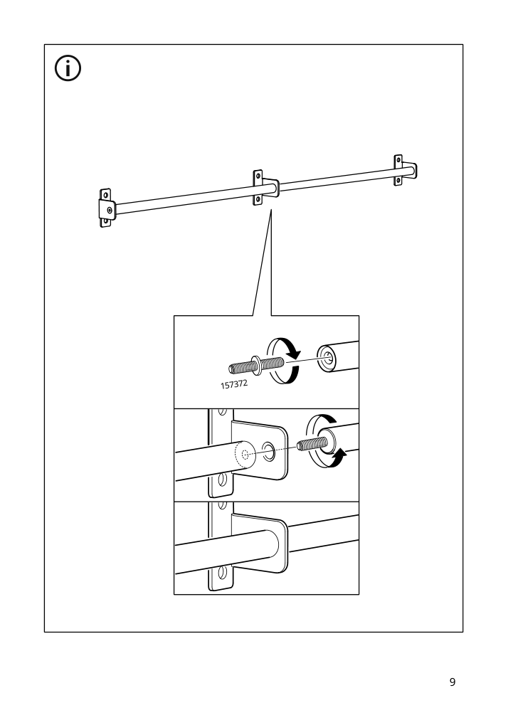 Assembly instructions for IKEA Kungsfors rail stainless steel | Page 9 - IKEA KUNGSFORS rail 403.349.16