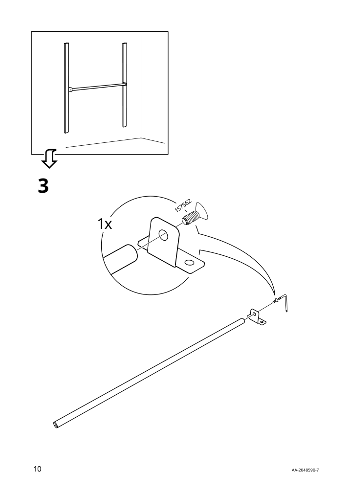 Assembly instructions for IKEA Kungsfors rail stainless steel | Page 10 - IKEA KUNGSFORS suspension rail w shelves and rail 593.083.28