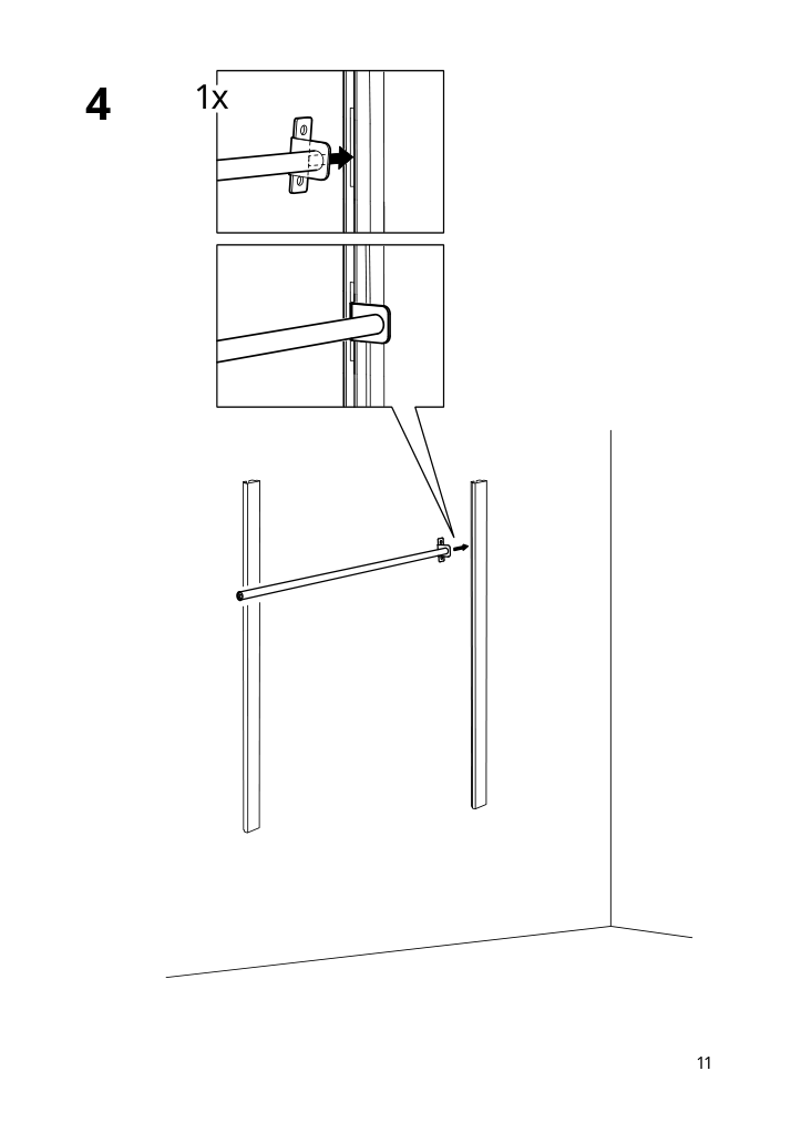 Assembly instructions for IKEA Kungsfors rail stainless steel | Page 11 - IKEA KUNGSFORS suspension rail w shelves and rail 593.083.28