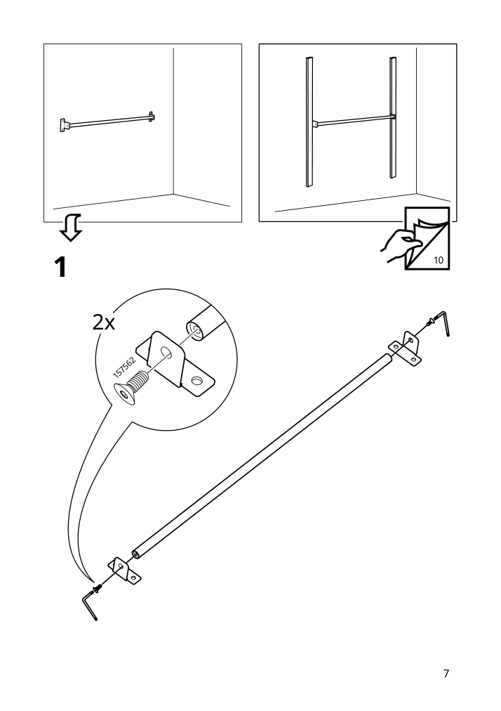 Assembly instructions for IKEA Kungsfors rail stainless steel | Page 7 - IKEA KUNGSFORS suspension rail w shelves and rail 593.083.28