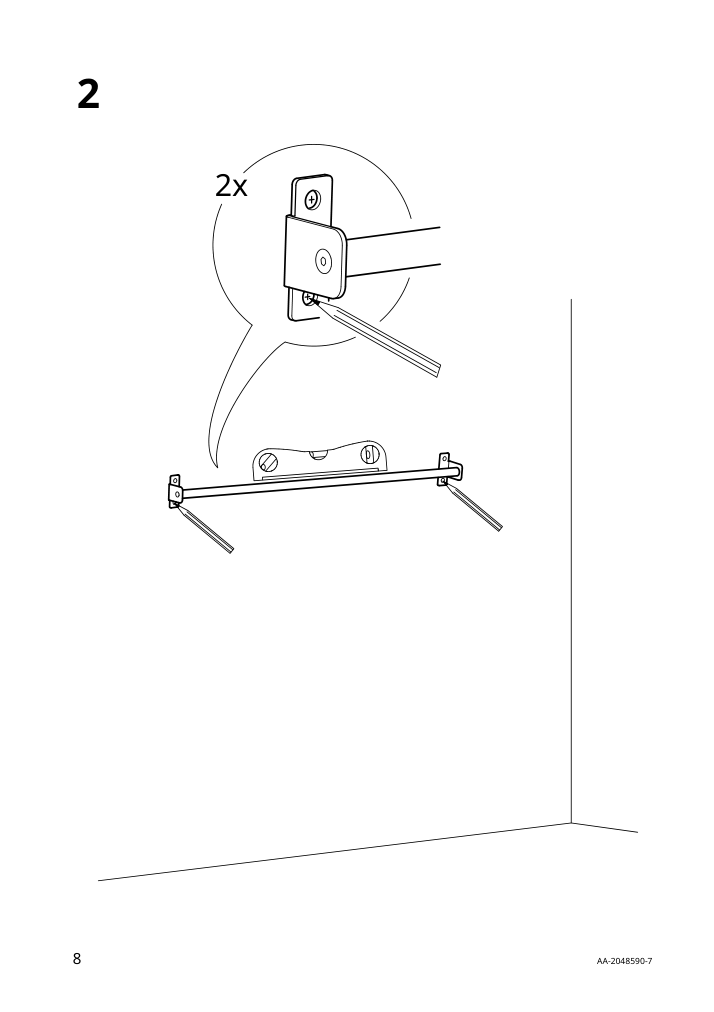 Assembly instructions for IKEA Kungsfors rail stainless steel | Page 8 - IKEA KUNGSFORS suspension rail w shelves and rail 593.083.28