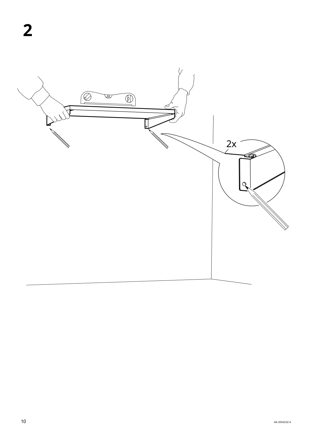 Assembly instructions for IKEA Kungsfors shelf bamboo | Page 10 - IKEA KUNGSFORS suspension rail with shelf/wll grid 893.084.16