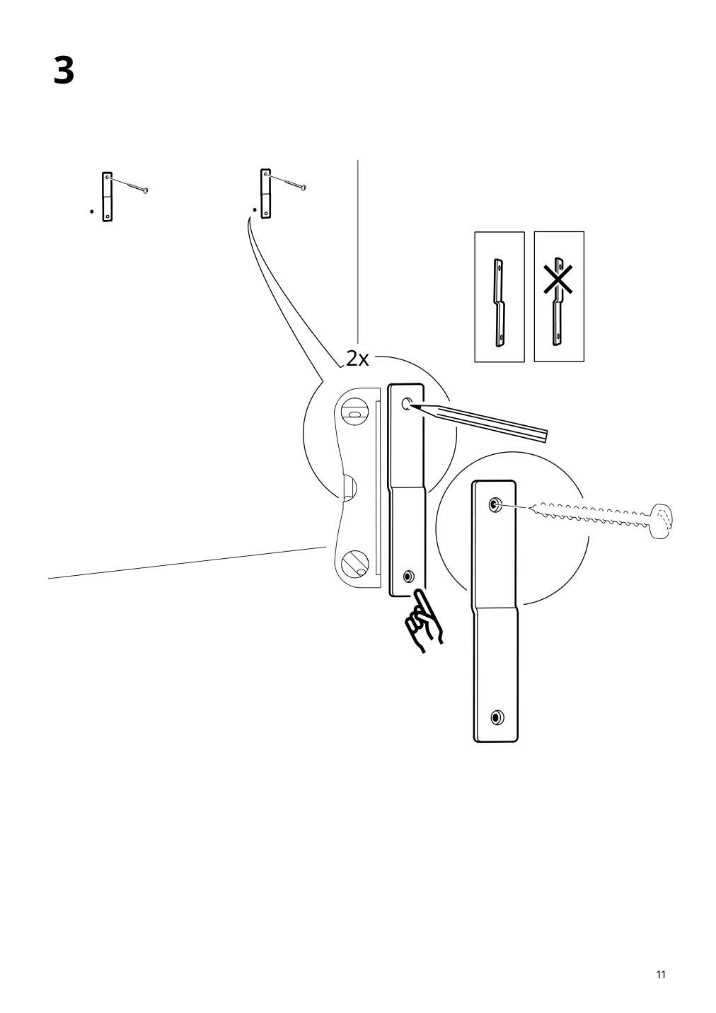 Assembly instructions for IKEA Kungsfors shelf bamboo | Page 11 - IKEA KUNGSFORS suspension rail with shelf/wll grid 893.084.16