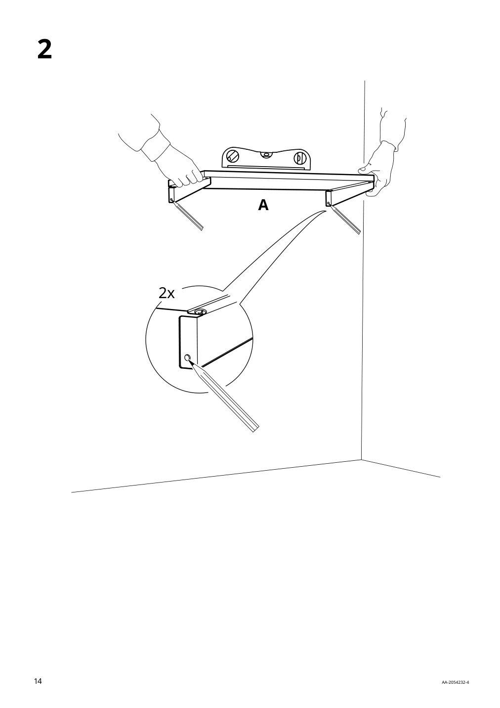 Assembly instructions for IKEA Kungsfors shelf bamboo | Page 14 - IKEA KUNGSFORS suspension rail with shelf/wll grid 893.084.16