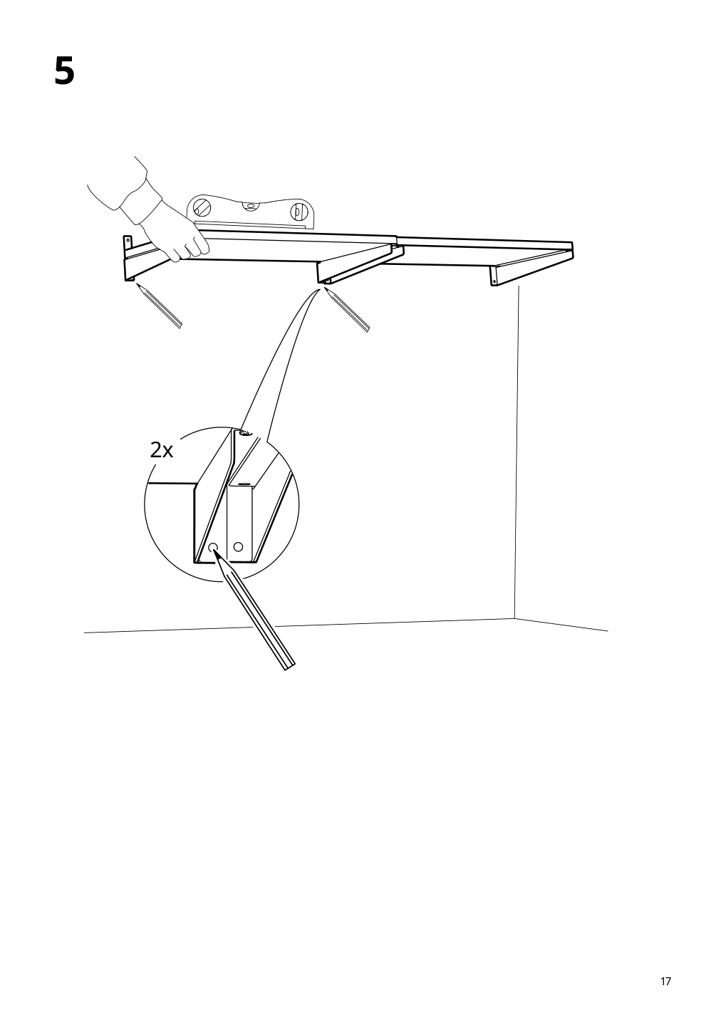 Assembly instructions for IKEA Kungsfors shelf bamboo | Page 17 - IKEA KUNGSFORS suspension rail with shelf/wll grid 893.084.16