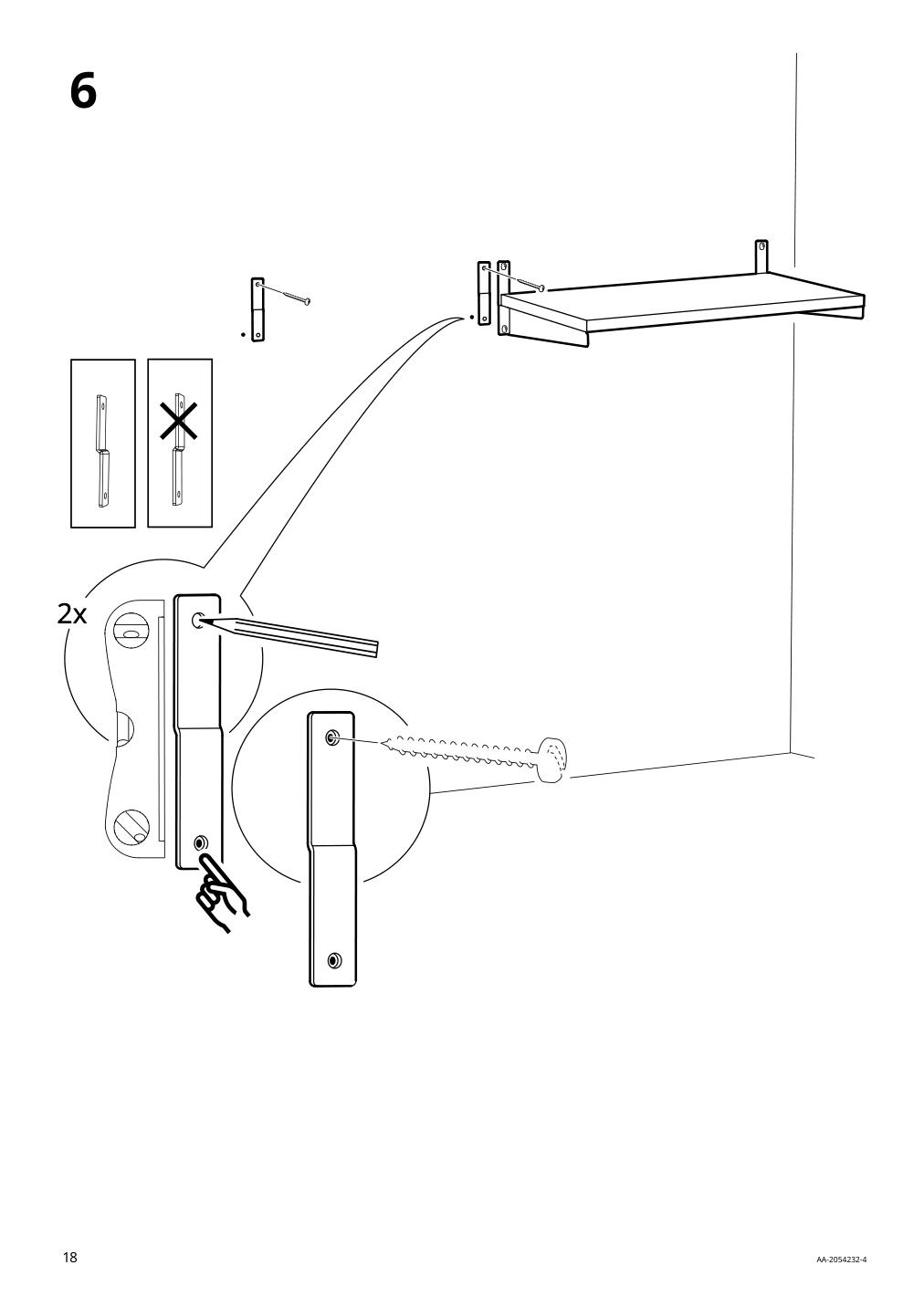 Assembly instructions for IKEA Kungsfors shelf bamboo | Page 18 - IKEA KUNGSFORS suspension rail with shelf/wll grid 893.084.16