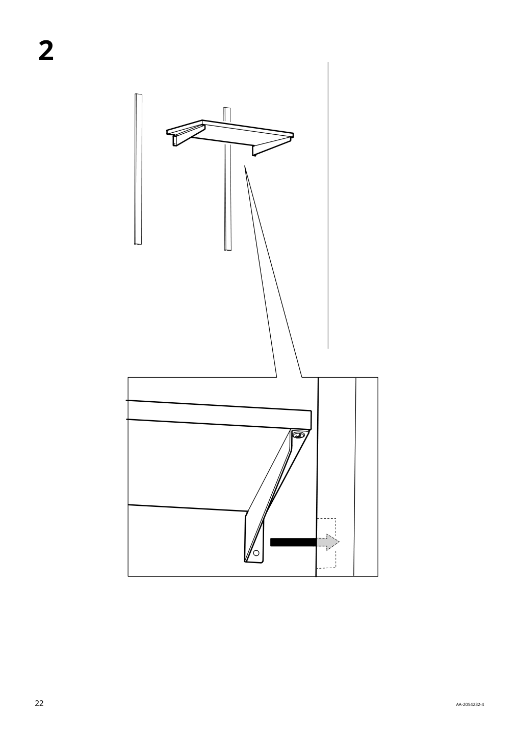 Assembly instructions for IKEA Kungsfors shelf bamboo | Page 22 - IKEA KUNGSFORS suspension rail with shelf/wll grid 893.084.16