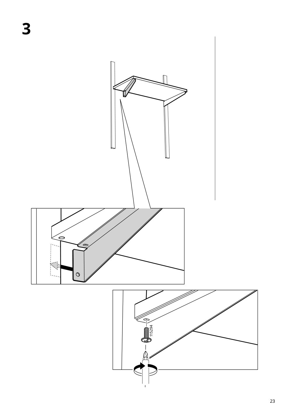 Assembly instructions for IKEA Kungsfors shelf bamboo | Page 23 - IKEA KUNGSFORS suspension rail with shelf/wll grid 893.084.16