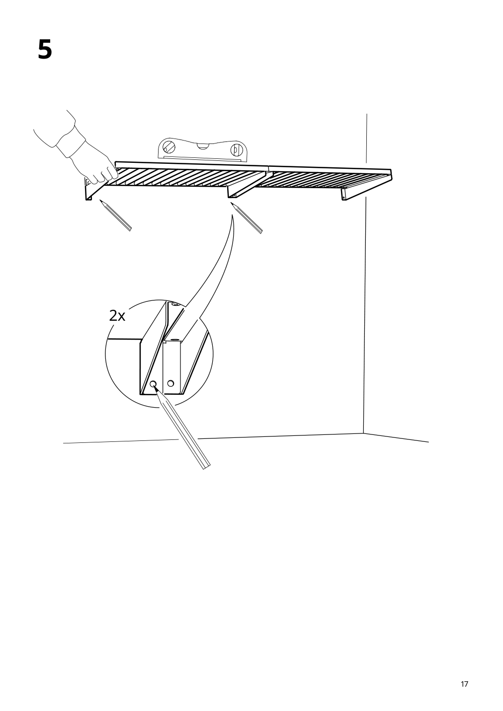 Assembly instructions for IKEA Kungsfors shelf stainless steel | Page 17 - IKEA KUNGSFORS shelf 503.349.25