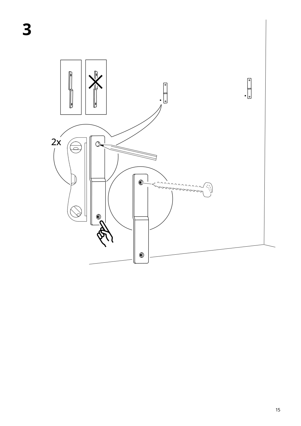 Assembly instructions for IKEA Kungsfors shelf stainless steel | Page 15 - IKEA KUNGSFORS suspension rail w shelves/wll grids 793.083.94