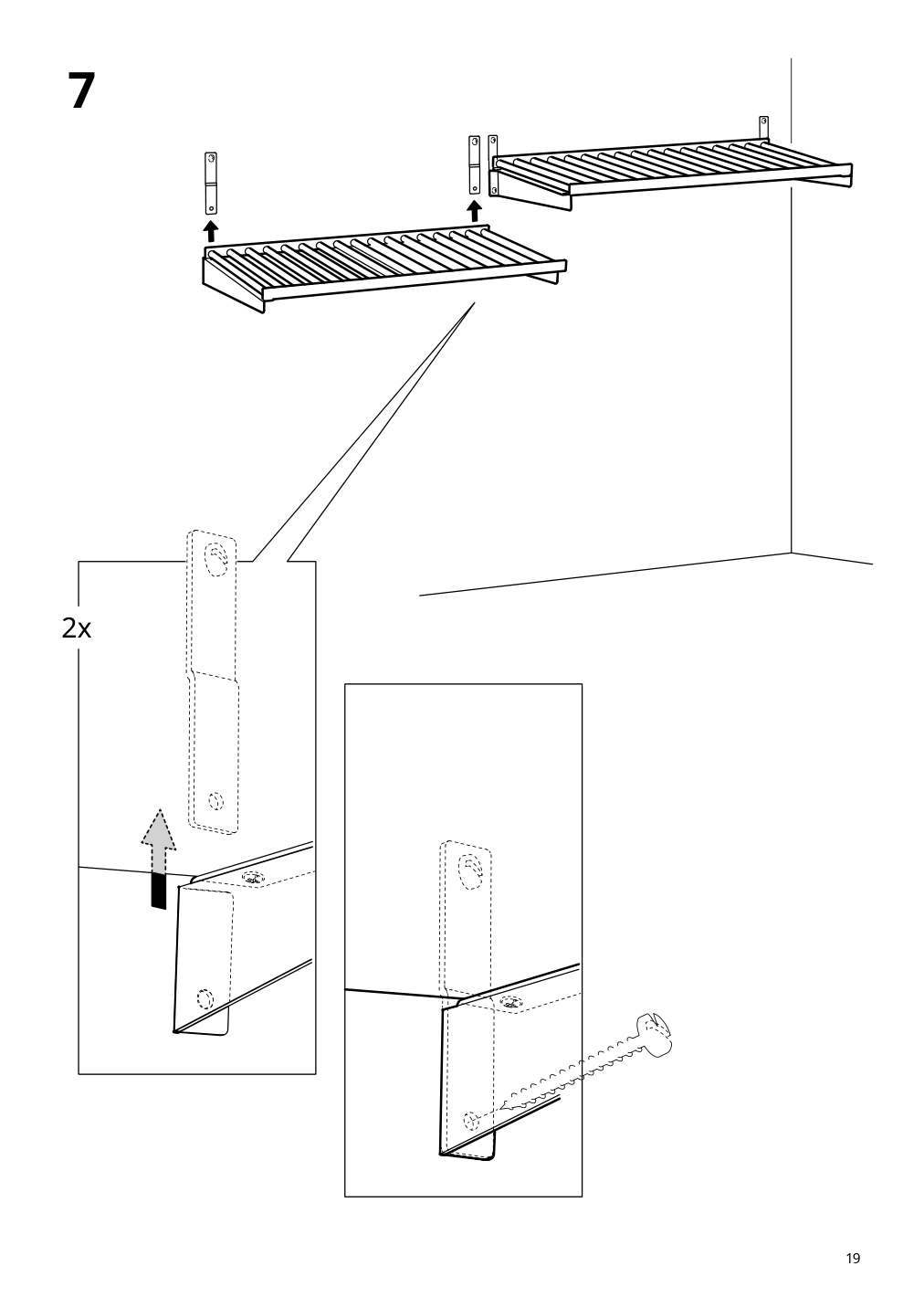 Assembly instructions for IKEA Kungsfors shelf stainless steel | Page 19 - IKEA KUNGSFORS suspension rail w shelves/wll grids 793.083.94