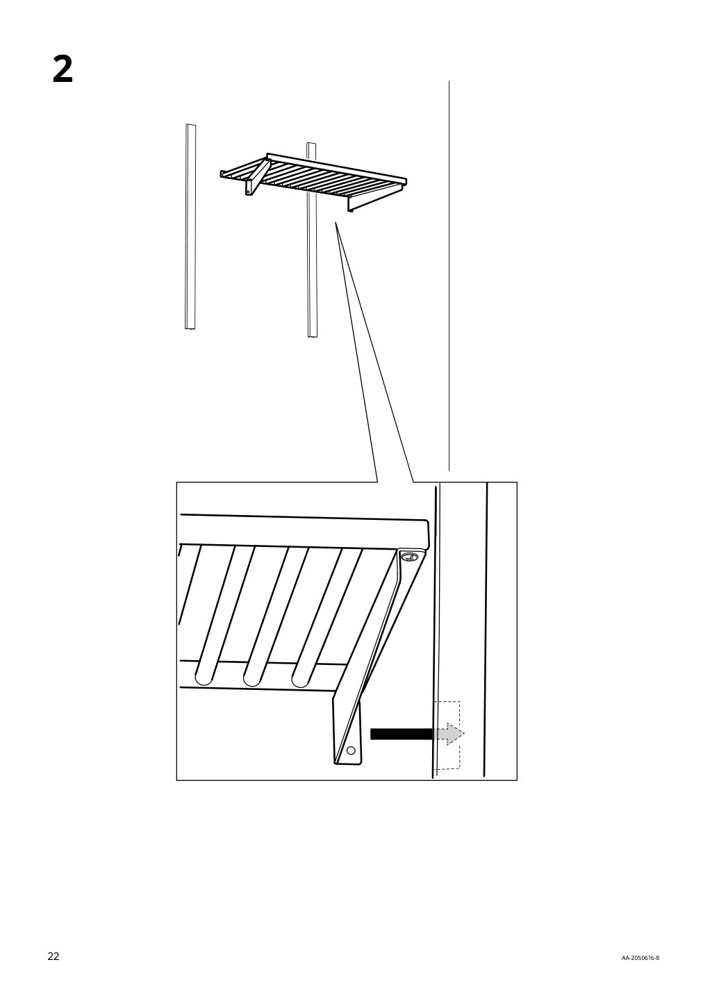 Assembly instructions for IKEA Kungsfors shelf stainless steel | Page 22 - IKEA KUNGSFORS suspension rail w shelves/wll grids 793.083.94