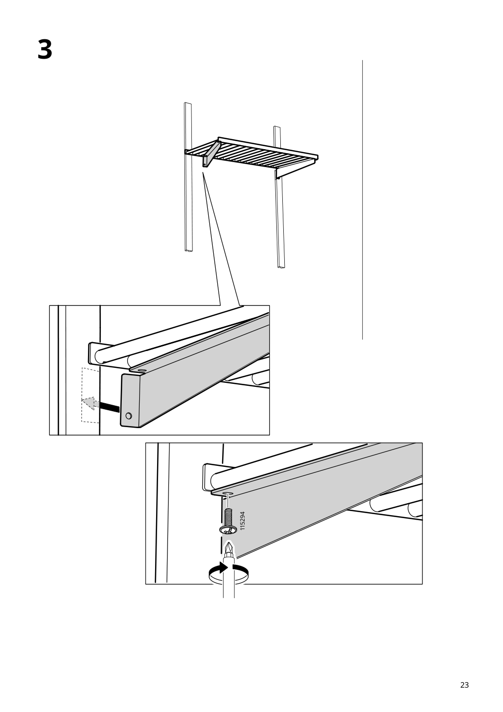 Assembly instructions for IKEA Kungsfors shelf stainless steel | Page 23 - IKEA KUNGSFORS suspension rail w shelves/wll grids 793.083.94