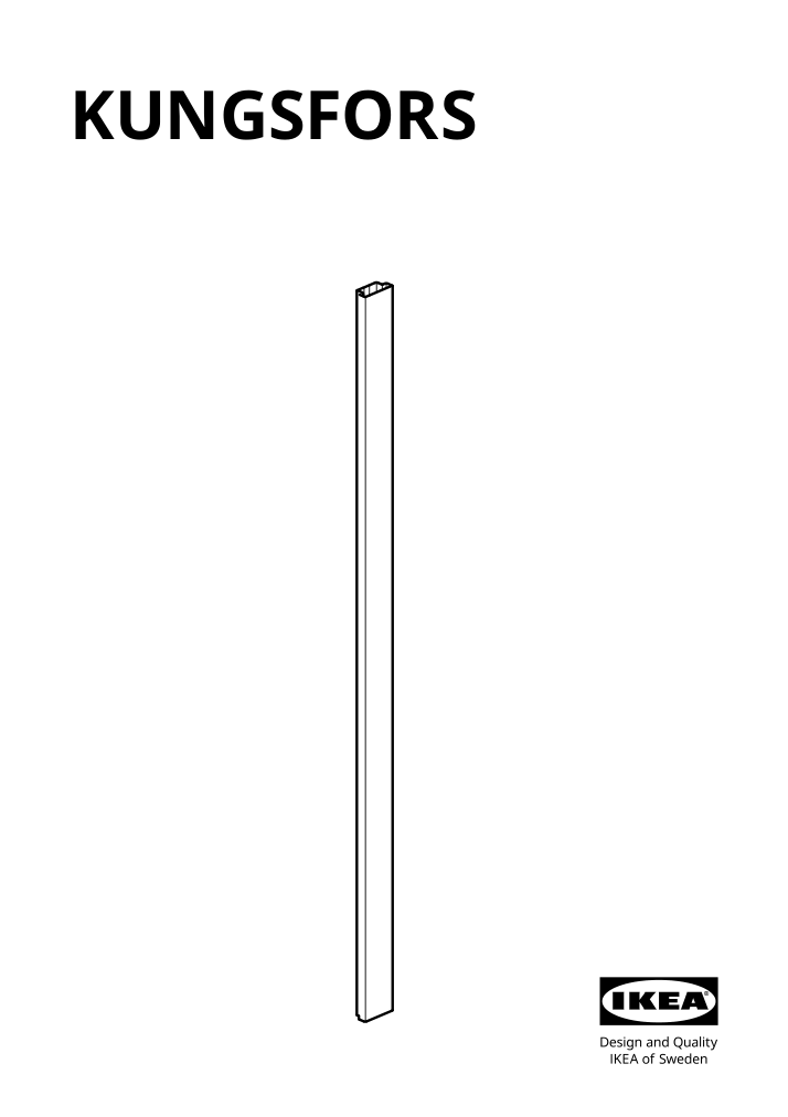 Assembly instructions for IKEA Kungsfors suspension rail stainless steel | Page 1 - IKEA KUNGSFORS suspension rail with shelf/wll grid 893.084.16