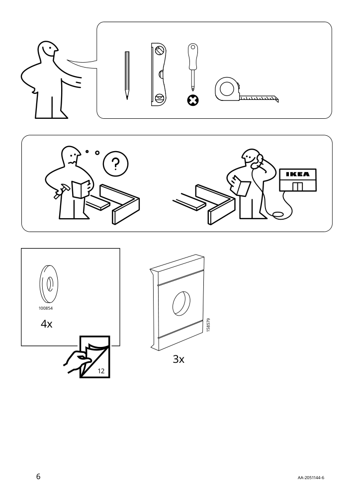 Assembly instructions for IKEA Kungsfors suspension rail stainless steel | Page 6 - IKEA KUNGSFORS suspension rail with shelf/wll grid 893.084.16