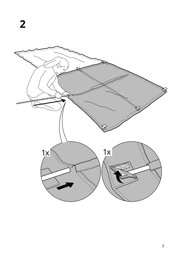 Assembly instructions for IKEA Kura bed tent dinosaur | Page 7 - IKEA KURA bed tent 104.642.16