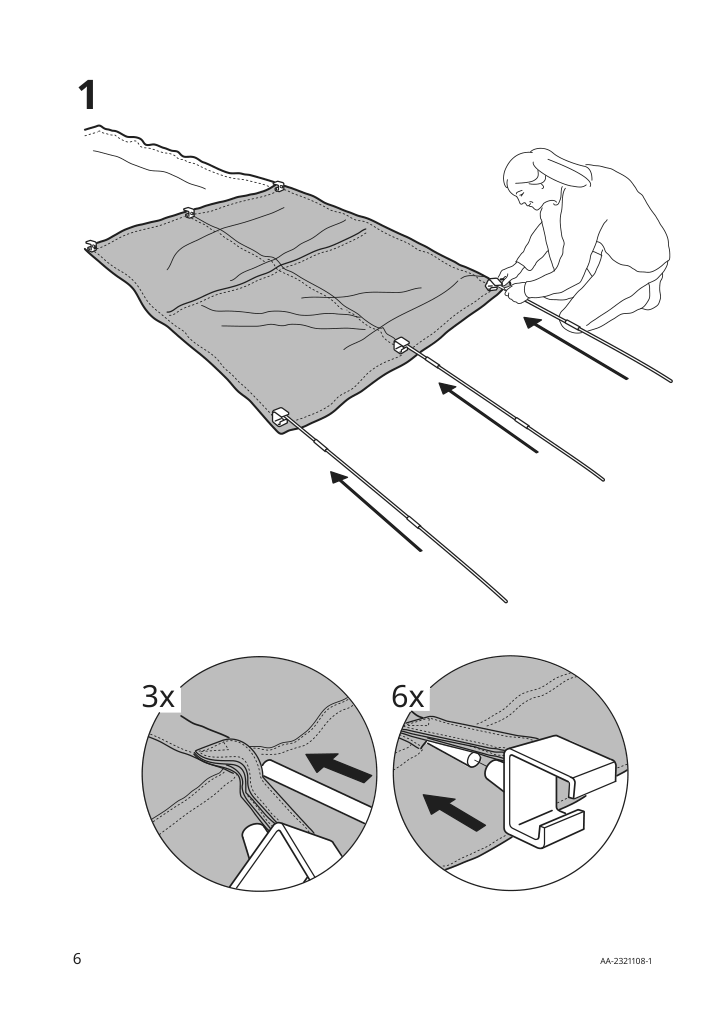 Assembly instructions for IKEA Kura bed tent ocean animals pattern | Page 6 - IKEA KURA bed tent 405.284.48