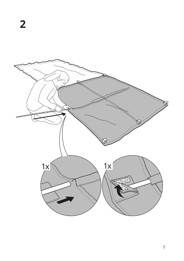 Assembly instructions for IKEA Kura bed tent ocean animals pattern | Page 7 - IKEA KURA bed tent 405.284.48