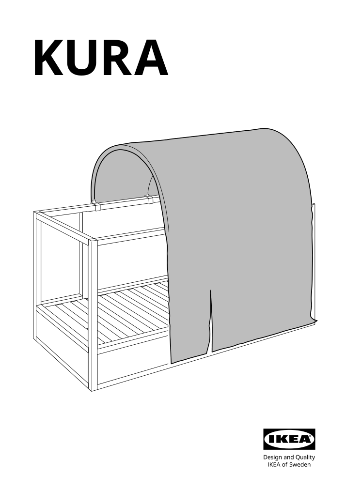 Assembly instructions for IKEA Kura bed tent space blue | Page 1 - IKEA KURA bed tent 005.540.57