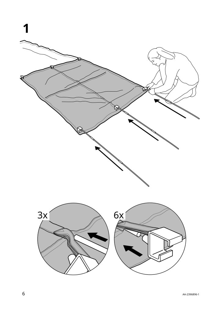 Assembly instructions for IKEA Kura bed tent space blue | Page 6 - IKEA KURA bed tent 005.540.57