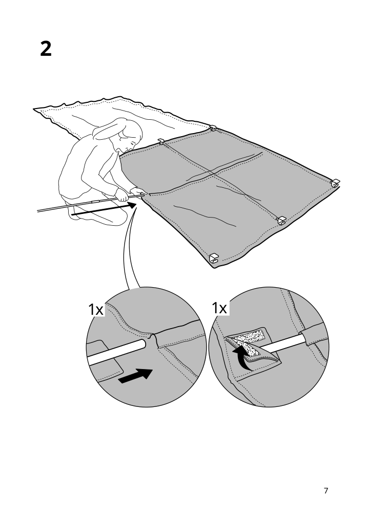 Assembly instructions for IKEA Kura bed tent space blue | Page 7 - IKEA KURA bed tent 005.540.57