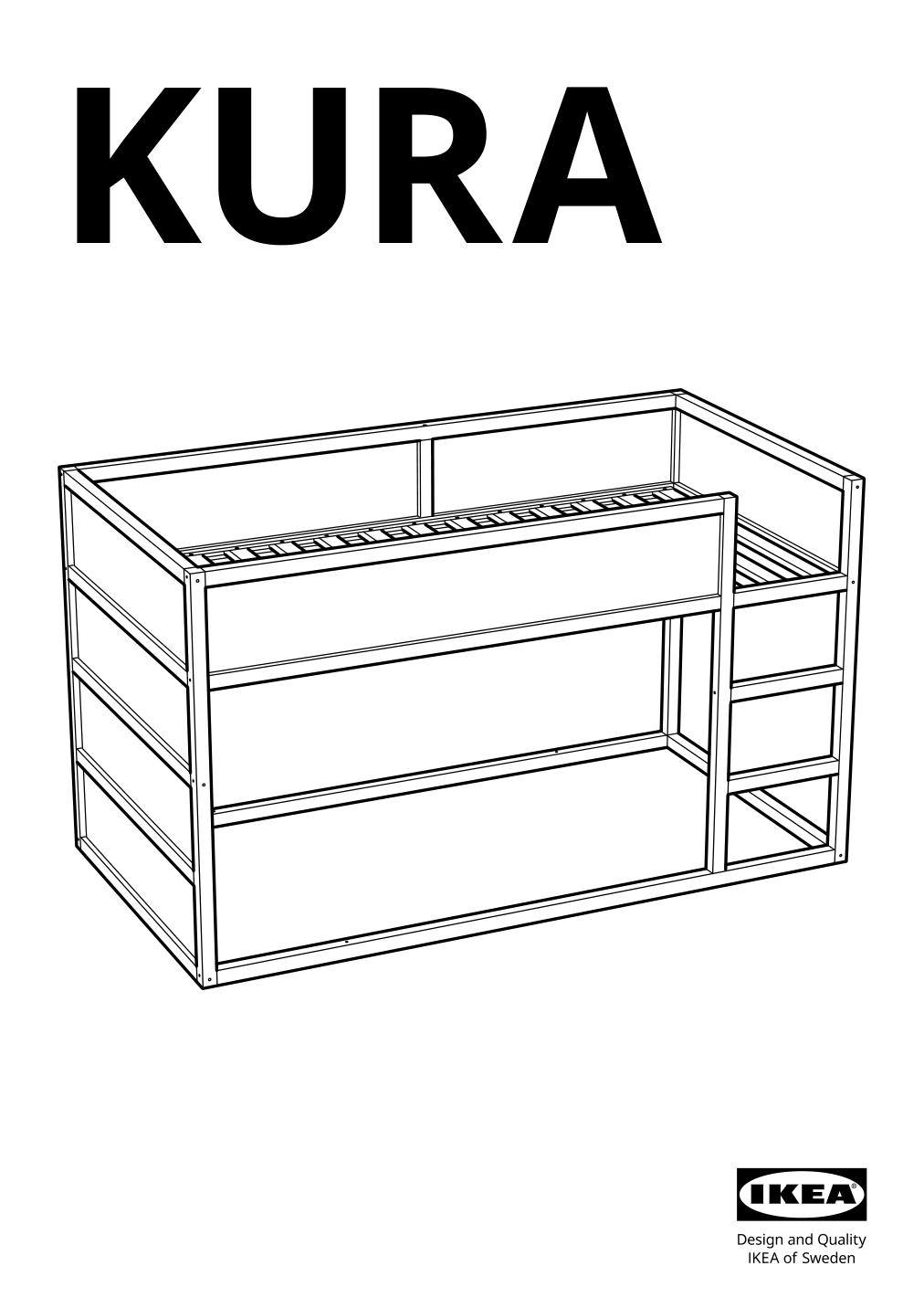 Assembly instructions for IKEA Kura reversible bed white pine | Page 1 - IKEA KURA reversible bed 802.538.09