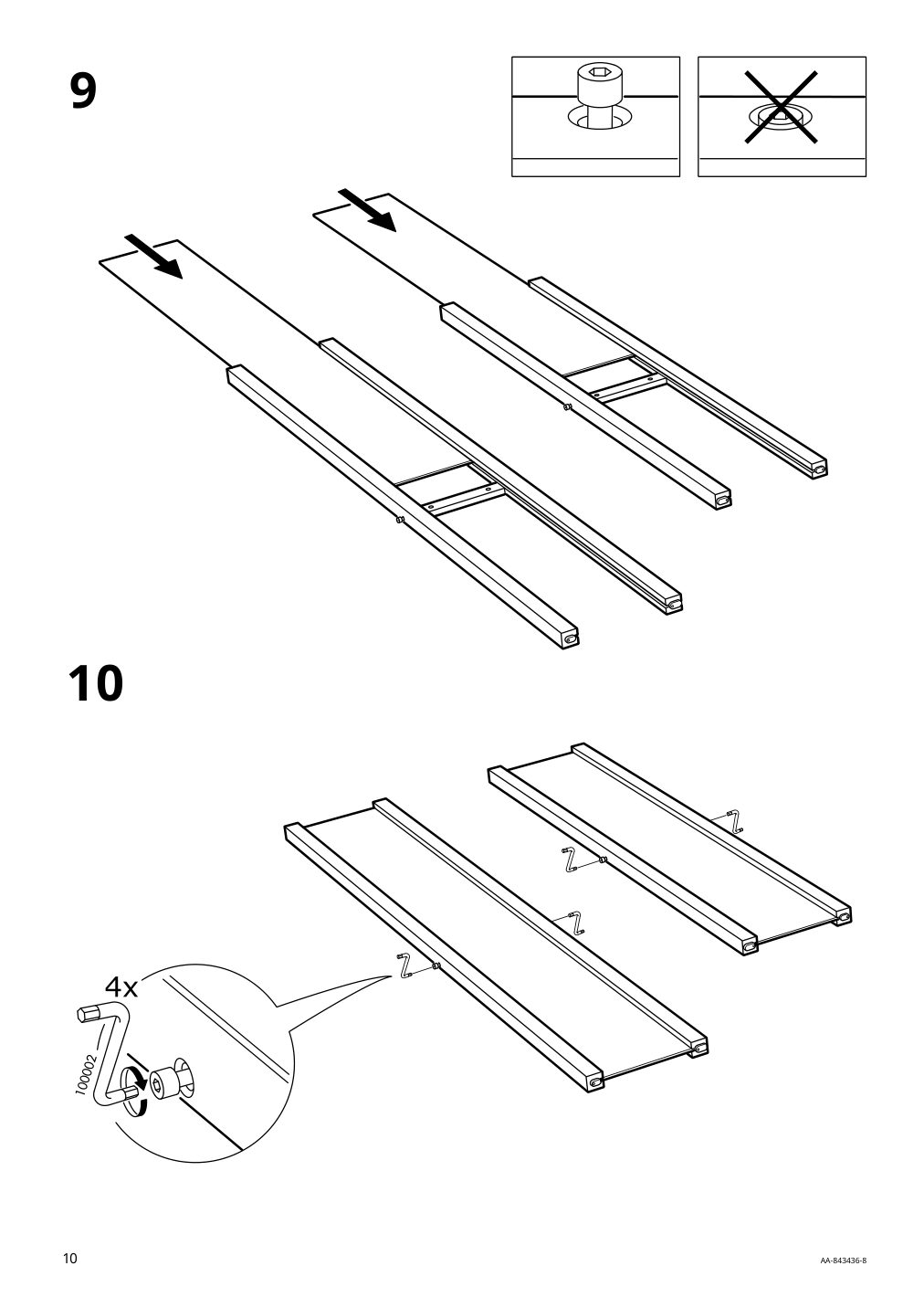 Assembly instructions for IKEA Kura reversible bed white pine | Page 10 - IKEA KURA reversible bed 802.538.09