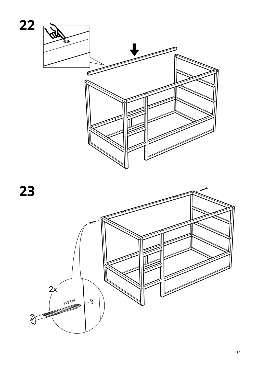 Assembly instructions for IKEA Kura reversible bed white pine | Page 17 - IKEA KURA reversible bed 802.538.09