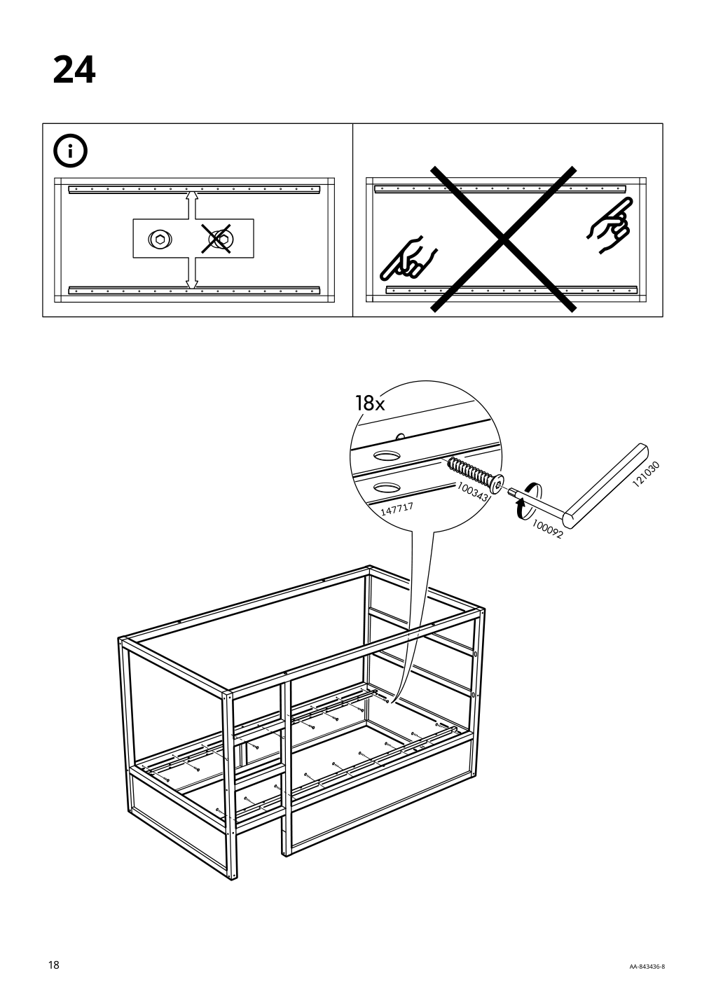 Assembly instructions for IKEA Kura reversible bed white pine | Page 18 - IKEA KURA reversible bed 802.538.09