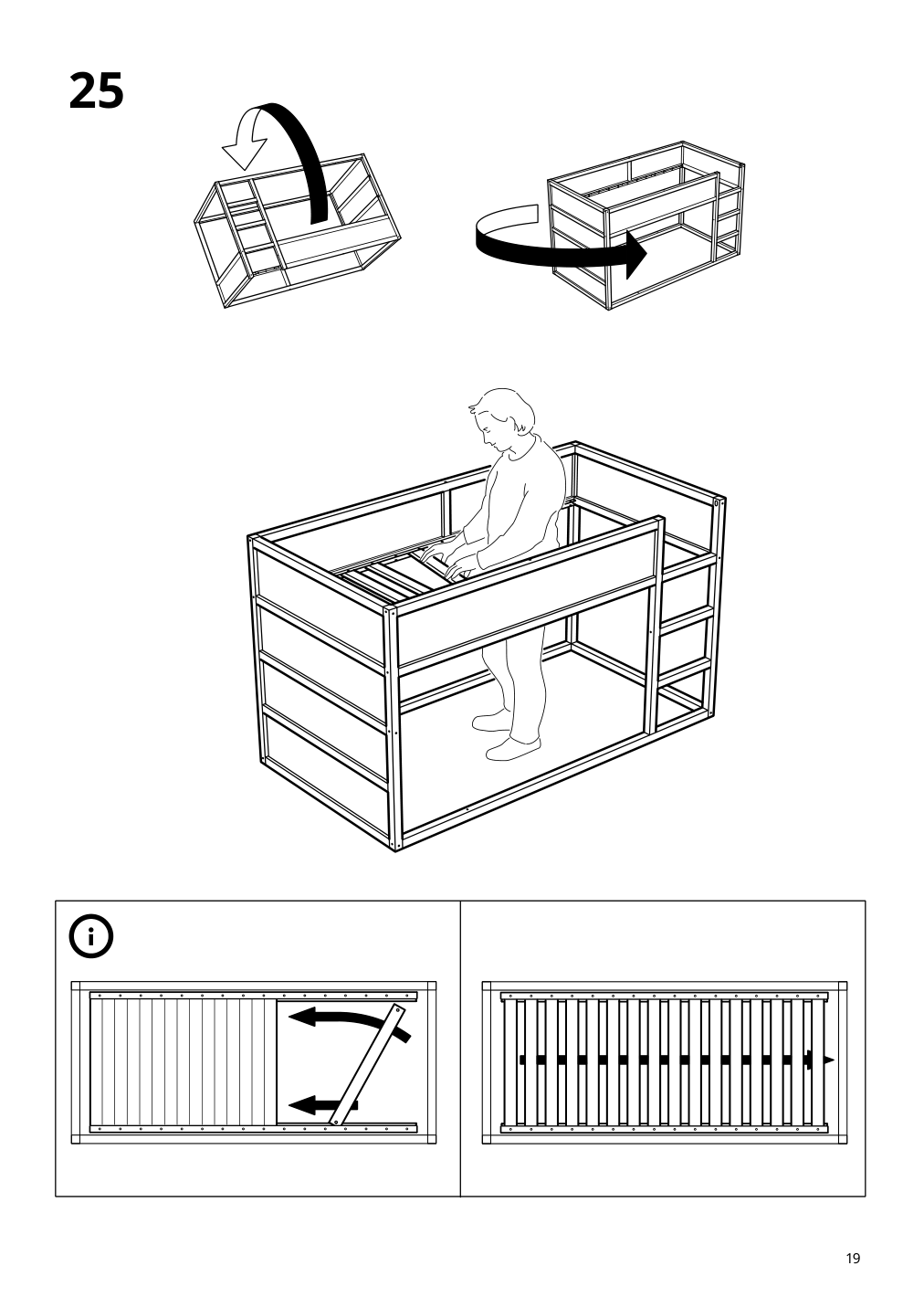 Assembly instructions for IKEA Kura reversible bed white pine | Page 19 - IKEA KURA reversible bed 802.538.09