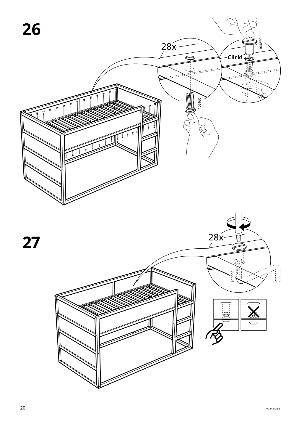 Assembly instructions for IKEA Kura reversible bed white pine | Page 20 - IKEA KURA reversible bed 802.538.09