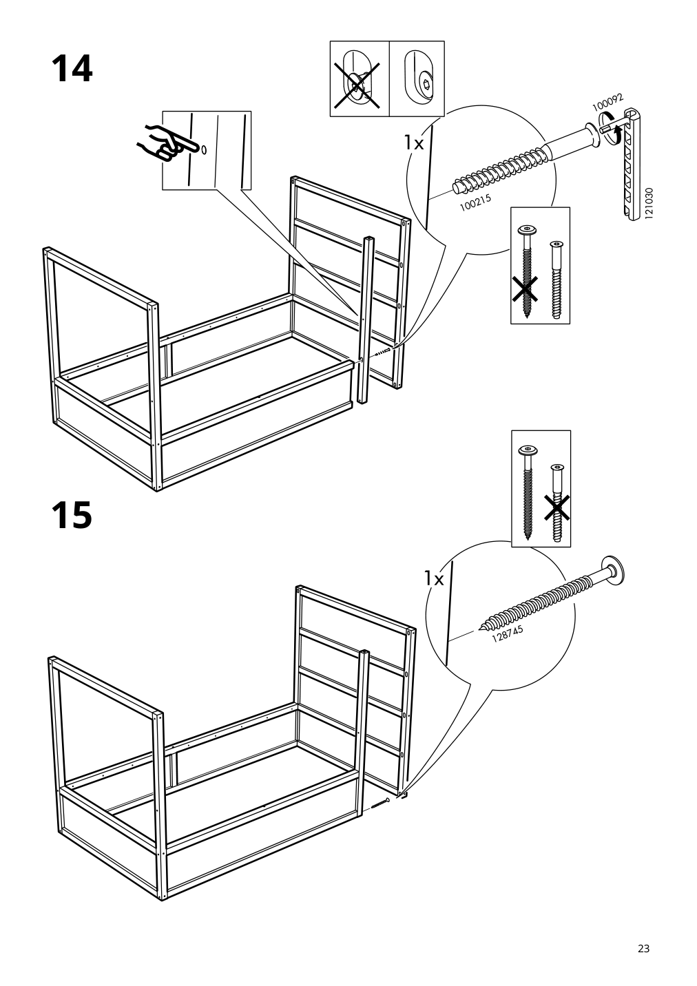 Assembly instructions for IKEA Kura reversible bed white pine | Page 23 - IKEA KURA reversible bed 802.538.09