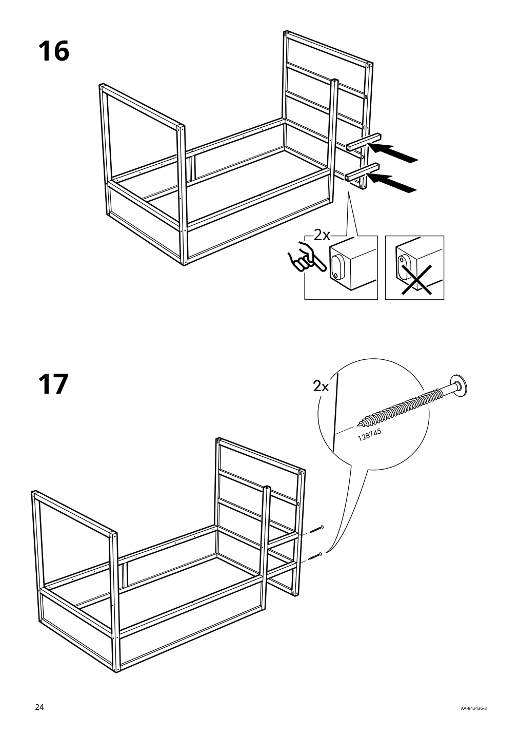 Assembly instructions for IKEA Kura reversible bed white pine | Page 24 - IKEA KURA reversible bed 802.538.09